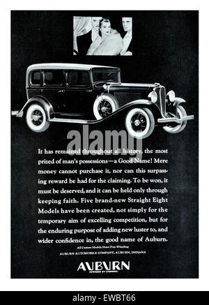 1930 Auburn Automobile Limousine Limousine gerade acht Stockfoto