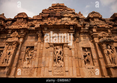 Tempelgebäude aus der Chalukya-Dynastie, UNESCO-Weltkulturerbestätten in Pattadakal, Karnataka, Indien, Asien |  Chalukya Stil Tempel kompl. Stockfoto