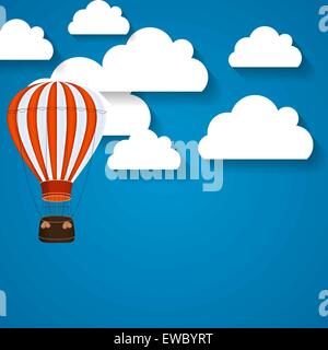 Luft-Ballon-Hintergrund-Vektor-Illustration Stock Vektor