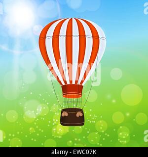 Luft-Ballon-Hintergrund-Vektor-Illustration Stock Vektor