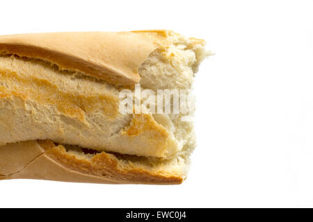 Schließen Sie herauf Bild von knusprigem baguette Stockfoto