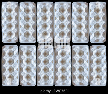 Zusammenfassung Hintergrund oder Textur von Ei-Boxen gemacht. Stockfoto