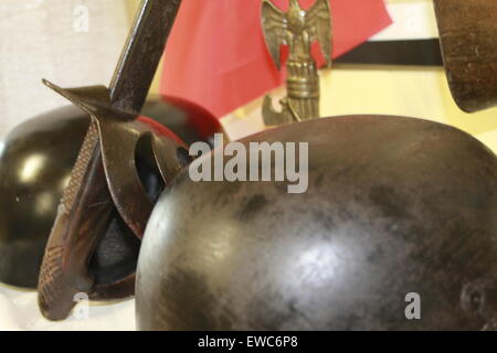 alten Helm aus dem zweiten Weltkrieg Stockfoto