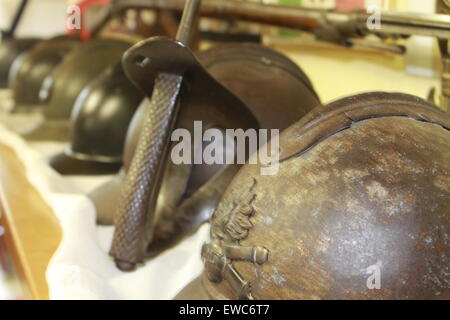 alten Helm aus dem zweiten Weltkrieg Stockfoto