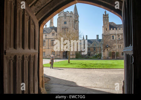 Blick auf das Magdalen College, Oxford, Vereinigtes Königreich Stockfoto