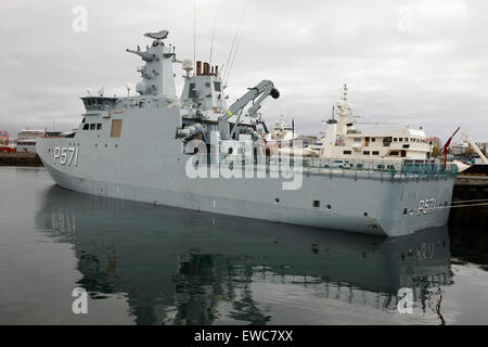 HDMS Ejnar Mikkelsen P571 königliche dänische Marine Patrouillenboot Reykjavik Island Stockfoto