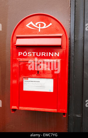 Posturinn isländische Postdienst Postamt Postfach Reykjavik Island Stockfoto