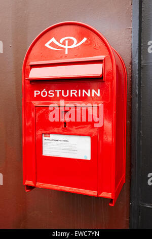 Posturinn isländische Postdienst Postamt Postfach Reykjavik Island Stockfoto