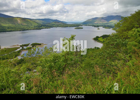 ein Schuss von Derwentwater aus Überraschung in der Nähe von Keswick Westen Cumbria england Stockfoto