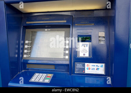 Landsbankinn Hradbanki atm Geldautomaten Reykjavik Island Stockfoto