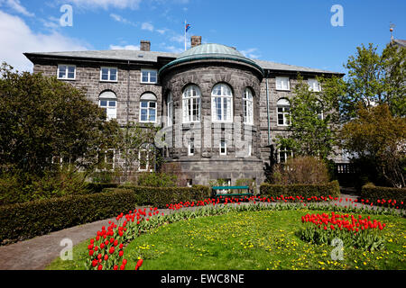 Das Parlament von Island Reykjavik Island Althing Stockfoto