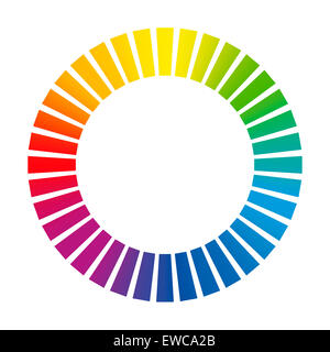 Gestrichelte Kreis oder Puffer Kreis - Regenbogen farbige gradient Ring. Stockfoto