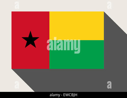 Guinea Bissau-Flagge in flachen Web-Design-Stil. Stockfoto