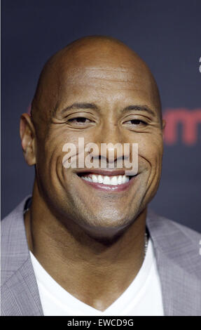 2015 CinemaCon - "das große Bild" im Caesars Palace Hotel & Casino - Ankünfte mit: Dwayne Johnson wo: Las Vegas, Nevada, Vereinigte Staaten, wann: 21. April 2015 Stockfoto