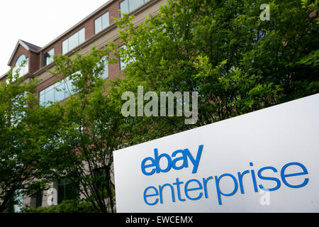 Ein Logo Zeichen außerhalb der Zentrale von eBay Enterprise in King Of Prussia, Pennsylvania. Stockfoto