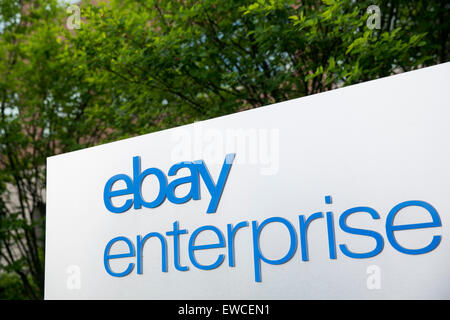 Ein Logo Zeichen außerhalb der Zentrale von eBay Enterprise in King Of Prussia, Pennsylvania. Stockfoto