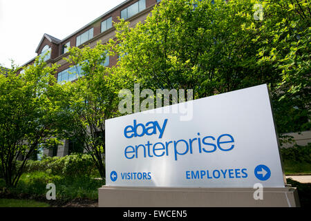 Ein Logo Zeichen außerhalb der Zentrale von eBay Enterprise in King Of Prussia, Pennsylvania. Stockfoto