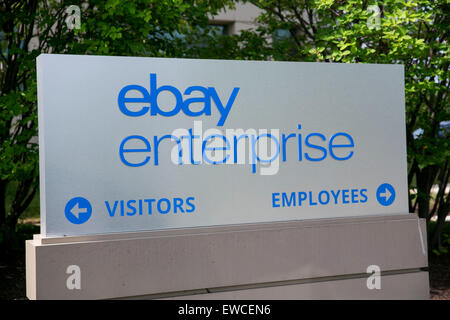 Ein Logo Zeichen außerhalb der Zentrale von eBay Enterprise in King Of Prussia, Pennsylvania. Stockfoto