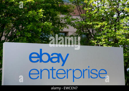 Ein Logo Zeichen außerhalb der Zentrale von eBay Enterprise in King Of Prussia, Pennsylvania. Stockfoto