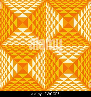 Abstrakten geometrischen Hintergrund mit Pyramiden. Nahtlose Muster.  Vektor-Illustration. Stock Vektor