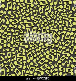 Musikalischen Musterdesign mit Noten. Abstrakte wiederholenden Hintergrund. Vektor-Illustration. Tapete. Stock Vektor