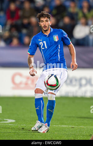 Uherske Hradiste, Tschechien. 21. Juni 2015. Danilo Cataldi (ITA) Fußball: UEFA-U21-Europäische Meisterschaft Tschechische Republik 2015 Gruppe B match zwischen Italien 0-0 Portugal bei Miroslava Valenty Stadion in Uherske Hradiste, Tschechien. © Maurizio Borsari/AFLO/Alamy Live-Nachrichten Stockfoto