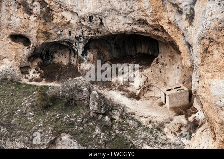 Blick von el "Ventano del Diablo". Serrania de Cuenca. Spanien Stockfoto