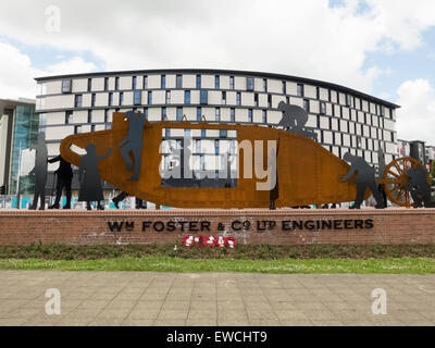 In Lincoln produziert Tank Lincoln Memorial im Mai 2015 in Erinnerung an den ersten Weltkrieg Tank installiert. Stockfoto