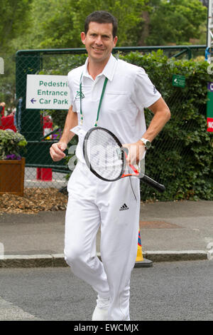 Wimbledon, London, UK. 23. Juni 2015. Ehemalige Wimbledon-Halbfinalist Tim Henman bei den AELTC vor 2015 Wimbledon Tennis Championships Credit kommt: Amer Ghazzal/Alamy Live-Nachrichten Stockfoto