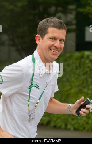 Wimbledon, London, UK. 23. Juni 2015. Ehemalige Wimbledon-Halbfinalist Tim Henman bei den AELTC vor 2015 Wimbledon Tennis Championships Credit kommt: Amer Ghazzal/Alamy Live-Nachrichten Stockfoto