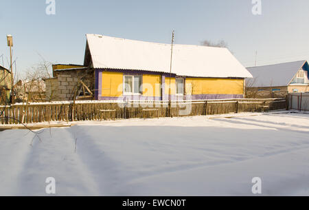 ländliche Landschaften fotografiert schneereichen Winter in Europa Stockfoto