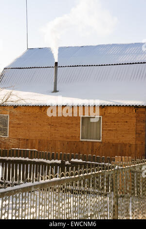 ländliche Landschaften fotografiert schneereichen Winter in Europa Stockfoto