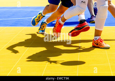 Baku, Aserbaidschan. 23. Juni 2015. Frauen 3 x 3 Basketball Spiel Tschechien Vs Ukraine in Baku 2015 1. European Games in Baku, Aserbaidschan, 23. Juni 2015. Bildnachweis: David Tanecek/CTK Foto/Alamy Live-Nachrichten Stockfoto