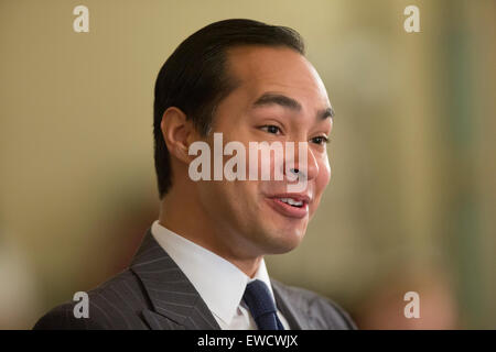 US Secretary Of Housing And Urban Development Julián Castro bei einem Texas Tribune-Event in Austin, Texas Stockfoto