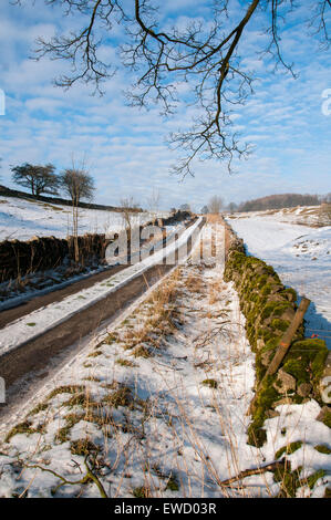 Winter im Peak District, Derbyshire England UK Stockfoto