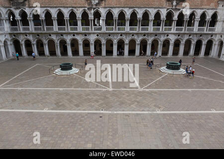 Im Inneren der Dogenpalast Venedig Italien Stockfoto