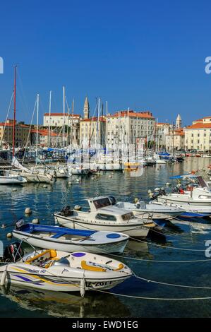 Hafen von Piran. Slowenien Stockfoto