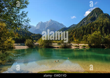 Jasna-See bei Kranjska Gora. Slowenien Stockfoto