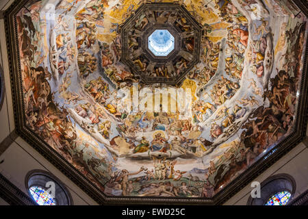 Malerei im Inneren der Kuppel, die Kathedrale von Florenz, Italien Stockfoto