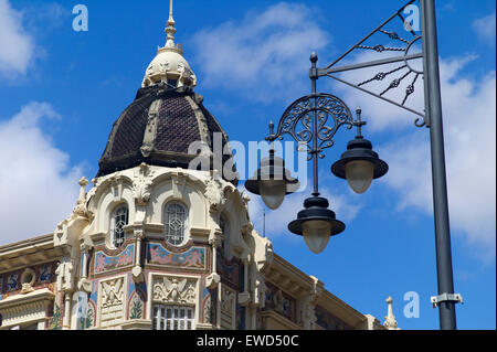 Ein Detail des Palacio Aguirre, Heimat der regionalen Kunst Museum (MURAM), Cartagena, Spanien Stockfoto