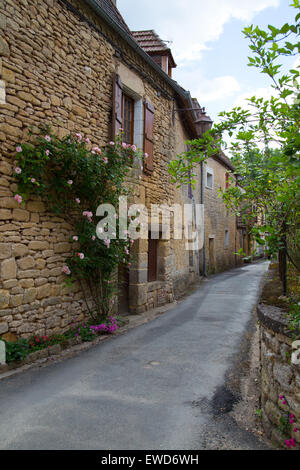 St Leon Sur Vézère Seitenstraße Stockfoto