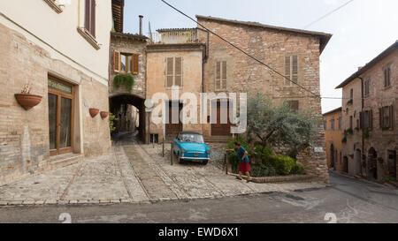 Spello (Umbrien, Italien) - Landschaft Stockfoto