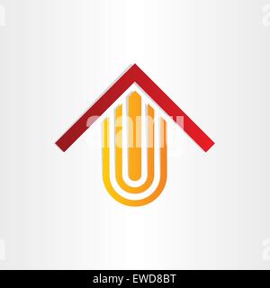 Buch-Haus-Shop-Bibliothek-Symbol-design Stock Vektor