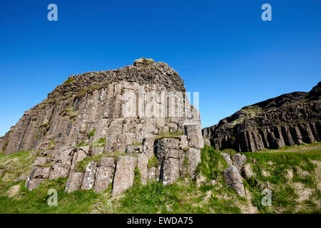 Dverghamrar Zwerg Felsen vulkanischen Basaltsäulen Island Stockfoto