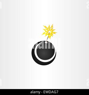 schwarze Bombe Explosion Icon-design Stock Vektor