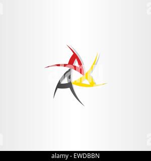 Dreifach-Vektor-Symbol-design Stock Vektor