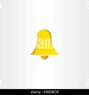 gelbe klingelnde Glocke-Icon-design Stock Vektor