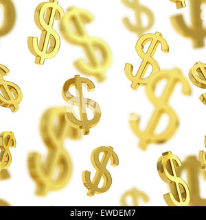 Nahtlose Hintergrund gemacht von Dollarzeichen eingeschlossen Stockfoto