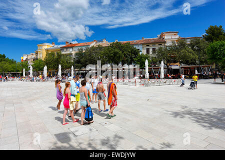 Crikvenica kleine touristische Stadt in Kroatien direkt am Meer. Stockfoto