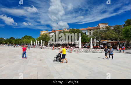 Crikvenica kleine touristische Stadt in Kroatien direkt am Meer. Stockfoto